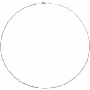 Sterling Silver Lobster Clasp Serpentine Chain, Length: 18 In, Width: 1.7 Mm