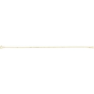 10K Yellow Gold Diamond-Cut Bead Chain, Length: 7 In, Width: 1.2 Mm