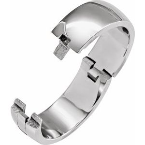 14K Yellow Or White Or Rose Gold Or Sterling Silver Or Platinum CLIQ Hinged Adjustable Band