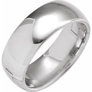 Sterling Silver CLIQ Hinged Adjustable Half Round Comfort-Fit Band