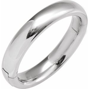 Platinum CLIQ Hinged Adjustable Half Round Comfort-Fit Band