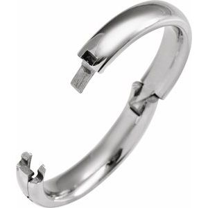 14K Yellow Or White Or Rose Gold CLIQ Hinged Adjustable Half Round Comfort-Fit Band