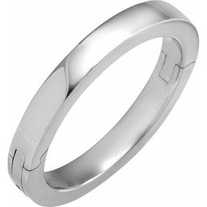 Platinum CLIQ Hinged Adjustable Flat Band