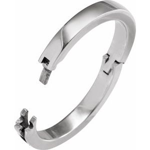 Sterling Silver CLIQ Hinged Adjustable Flat Band