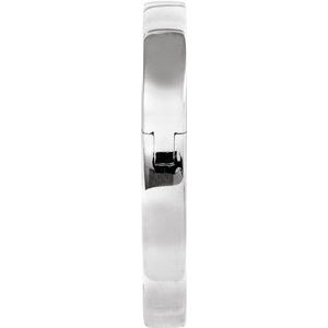 Platinum CLIQ Hinged Adjustable Flat Band