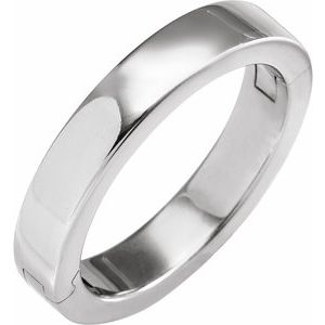 14K Yellow Or White Or Rose Gold CLIQ Hinged Adjustable Flat Band