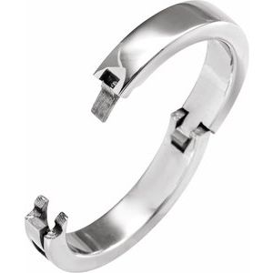 14K Yellow Or White Or Rose Gold CLIQ Hinged Adjustable Flat Band
