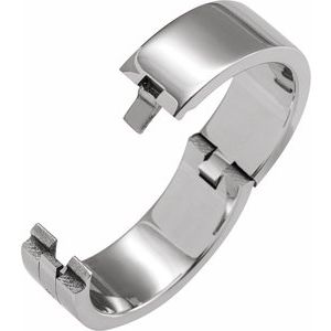 Sterling Silver CLIQ Hinged Adjustable Flat Band