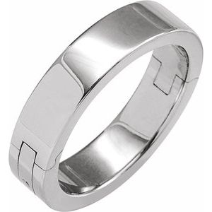 Sterling Silver CLIQ Hinged Adjustable Flat Band