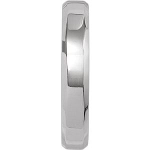 Platinum CLIQ Hinged Adjustable Beveled Edge Comfort-Fit Band