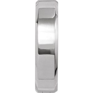 Sterling Silver CLIQ Hinged Adjustable Beveled Edge Comfort-Fit Band