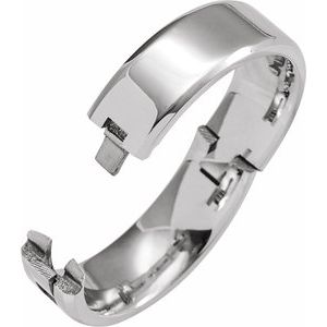 14K Yellow Or White Or Rose Gold CLIQ Hinged Adjustable Beveled Edge Comfort-Fit Band