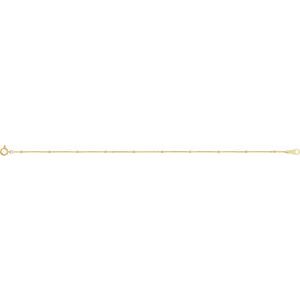 10K Yellow Gold Satellite Bead Cable Chain, Length: 7 In, Width: 1.7 Mm