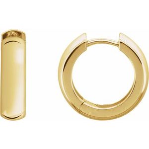 14K Yellow Gold Each Hinged Earring, Length: 16 Mm, Thickness: 4.37 Mm