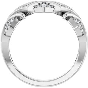 14K White Gold Round 1.5 Mm F+ Vs 1/6 Ctw Lab-Grown Diamond Band Size 7