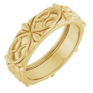 14K Yellow Or White Or Rose Gold Sculptural Band