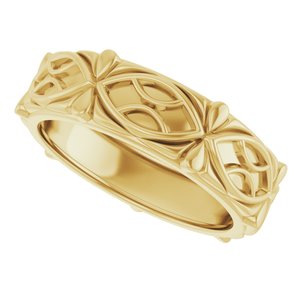 14K Yellow Or White Or Rose Gold Sculptural Band