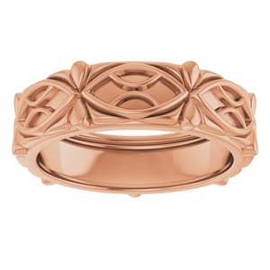 14K Yellow Or White Or Rose Gold Sculptural Band
