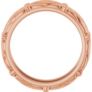 14K Yellow Or White Or Rose Gold Sculptural Band