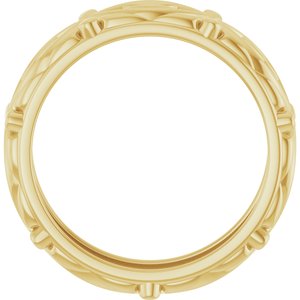 14K Yellow Or White Or Rose Gold Sculptural Band