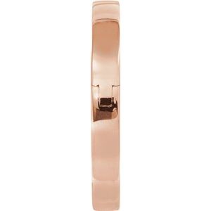 14K Yellow Or White Or Rose Gold CLIQ Hinged Adjustable Flat Band