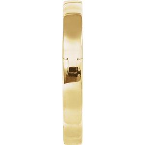14K Yellow Or White Or Rose Gold CLIQ Hinged Adjustable Flat Band