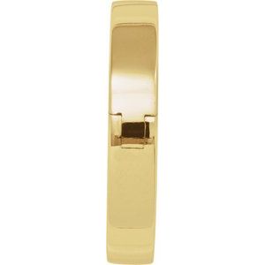 14K Yellow Or White Or Rose Gold CLIQ Hinged Adjustable Flat Band