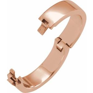 14K Yellow Or White Or Rose Gold CLIQ Hinged Adjustable Flat Band