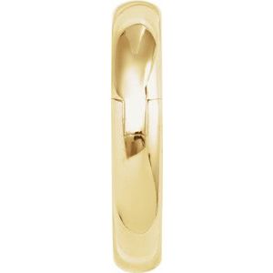 14K Yellow Or White Or Rose Gold CLIQ Hinged Adjustable Half Round Comfort-Fit Band
