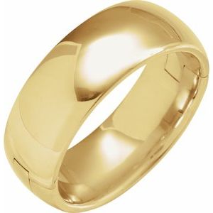 14K Yellow Or White Or Rose Gold CLIQ Hinged Adjustable Half Round Comfort-Fit Band