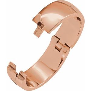 14K Yellow Or White Or Rose Gold Or Sterling Silver Or Platinum CLIQ Hinged Adjustable Band