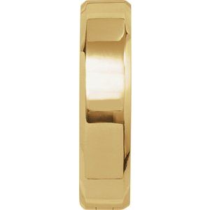 14K Yellow Or White Or Rose Gold CLIQ Hinged Adjustable Beveled Edge Comfort-Fit Band