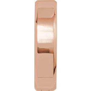 14K Yellow Or White Or Rose Gold CLIQ Hinged Adjustable Beveled Edge Comfort-Fit Band