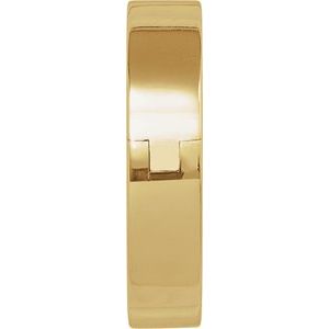 14K Yellow Or White Or Rose Gold CLIQ Hinged Adjustable Flat Band
