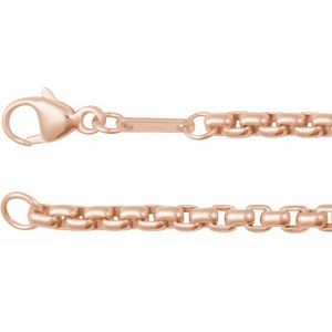 14K Yellow Or White Or Rose Gold Or Sterling Silver 2.6 Mm Lobster Clasp Polished Rounded Box Chain