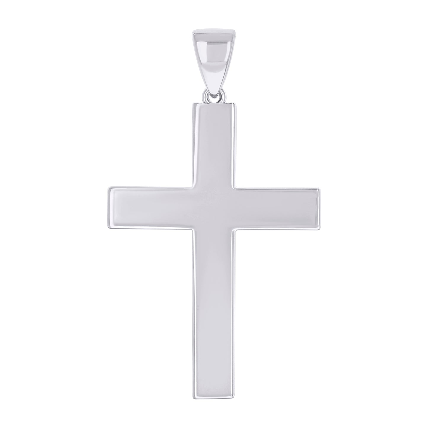 Sterling Silver Unisex Without Cubic Zirconia Cross Religious Charm Pendant