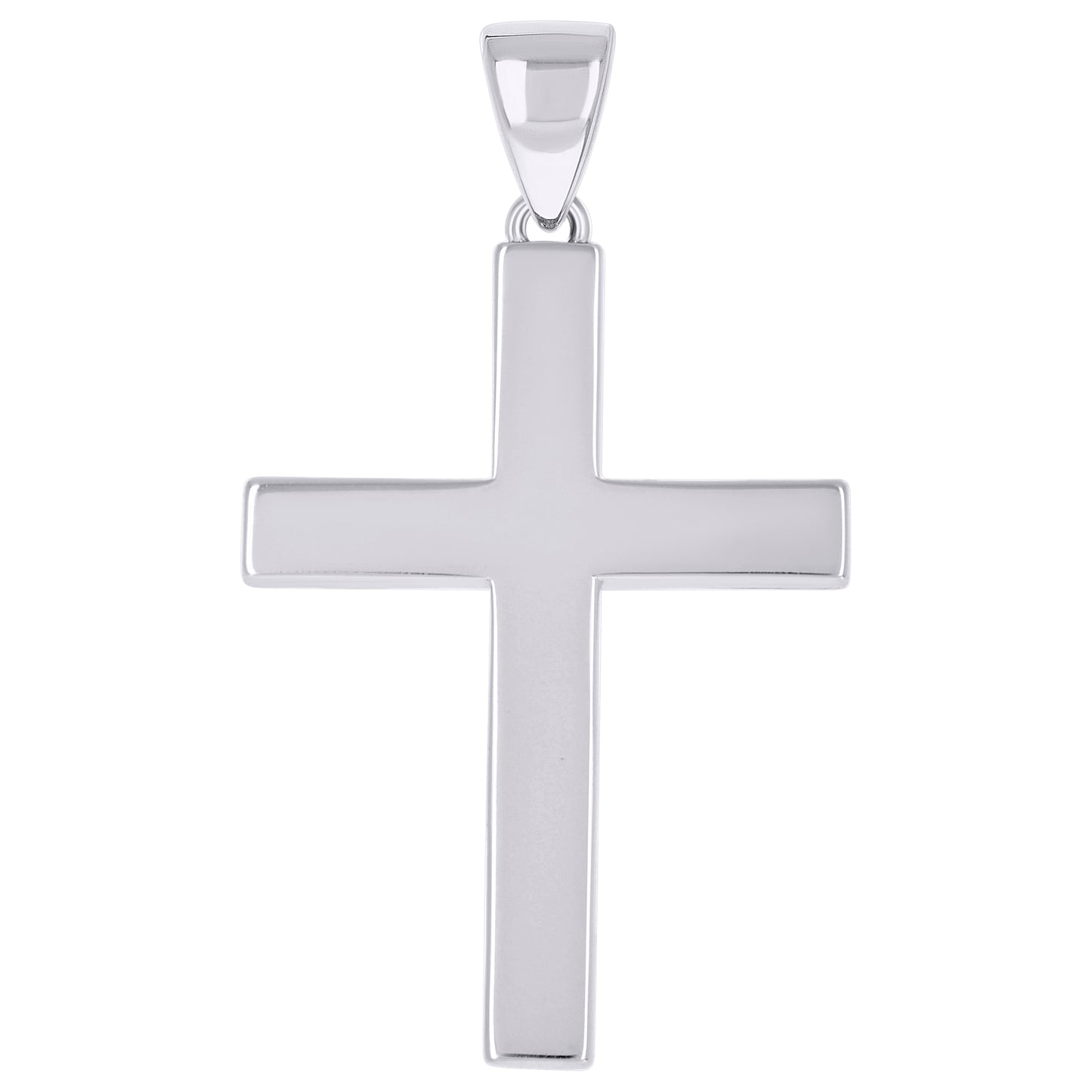 Sterling Silver Unisex Without Cubic Zirconia Cross Religious Charm Pendant