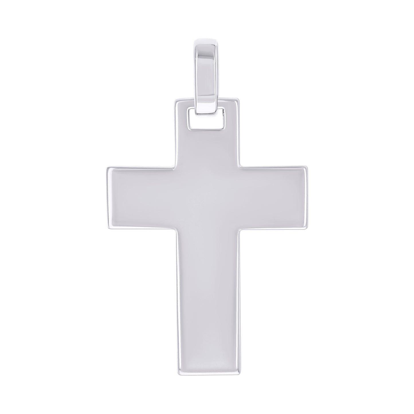 Sterling Silver Unisex Without Cubic Zirconia Cross Religious Charm Pendant