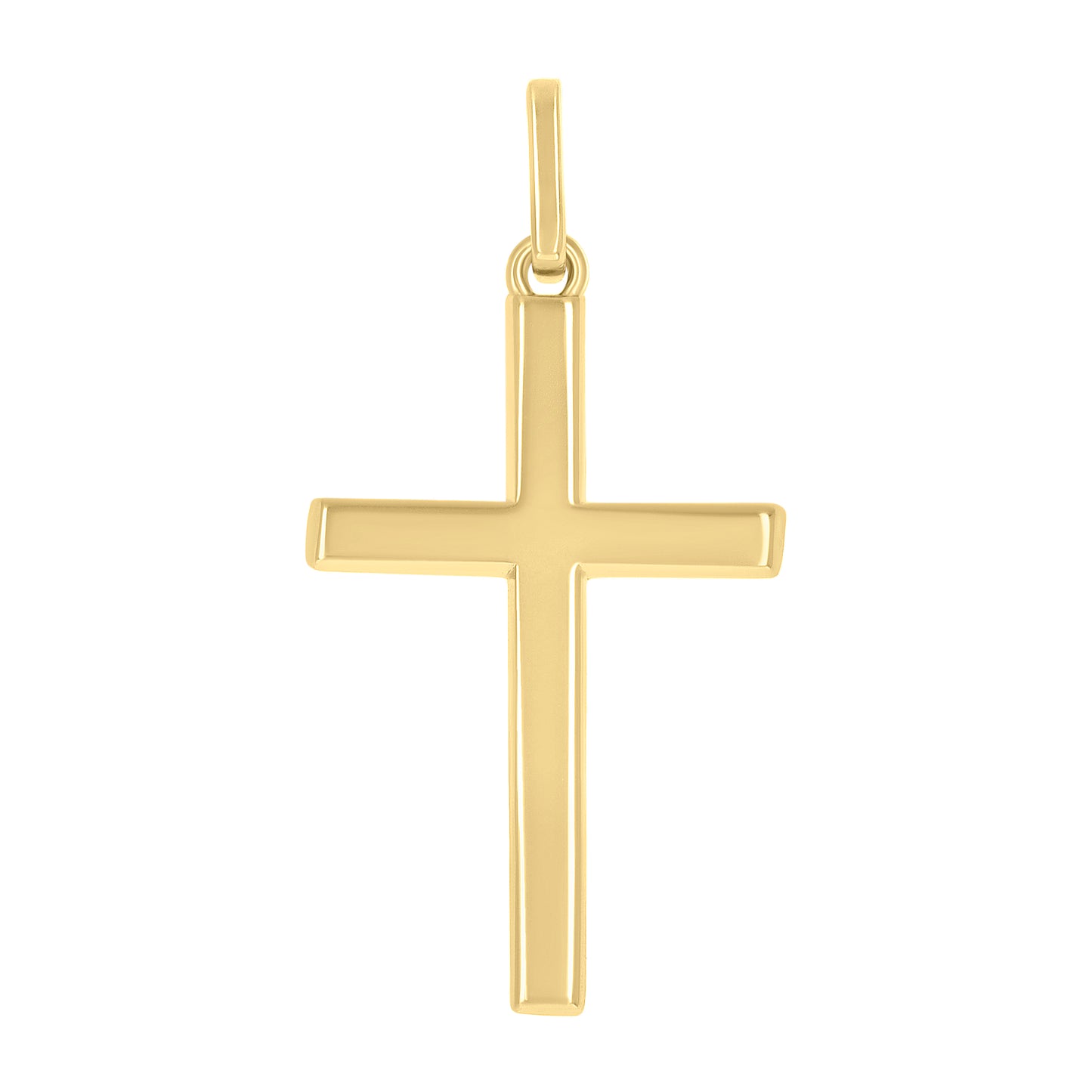 Sterling Silver Unisex Without Cubic Zirconia Cross Religious Charm Pendant