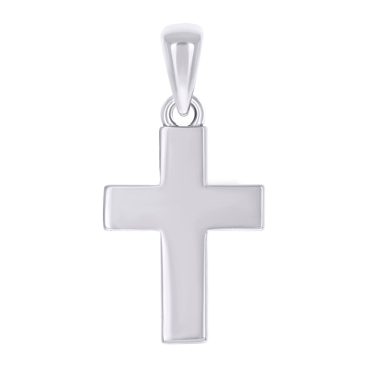 Sterling Silver Unisex Without Cubic Zirconia Cross Religious Charm Pendant