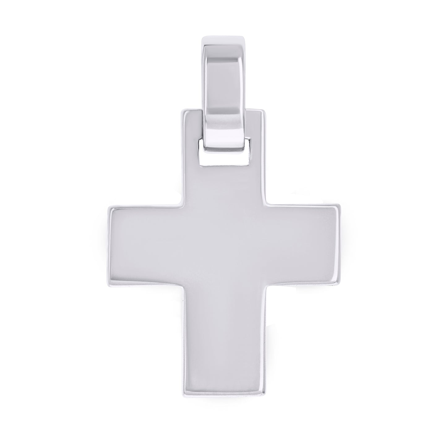 Sterling Silver Unisex Without Cubic Zirconia Cross Religious Charm Pendant