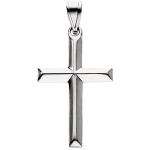 Sterling Silver 18 X 14 Mm Polished Cross Pendant