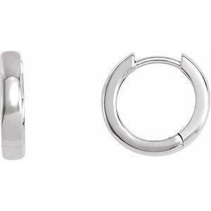Platinum Each Hinged Earring, Length: 14 Mm, Thickness: 2.75 Mm