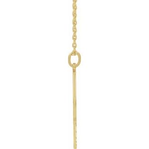 14K Yellow Gold 22.7 X 14.8 Mm 16-18 In Polished Engravable Pickleball Paddle Necklace