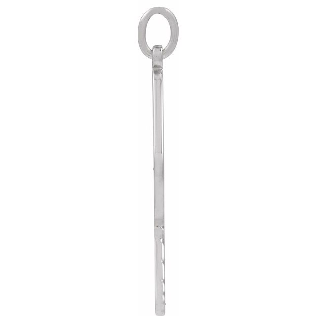 Sterling Silver 22.7 X 14.8 Mm Polished Engravable Pickleball Paddle Pendant