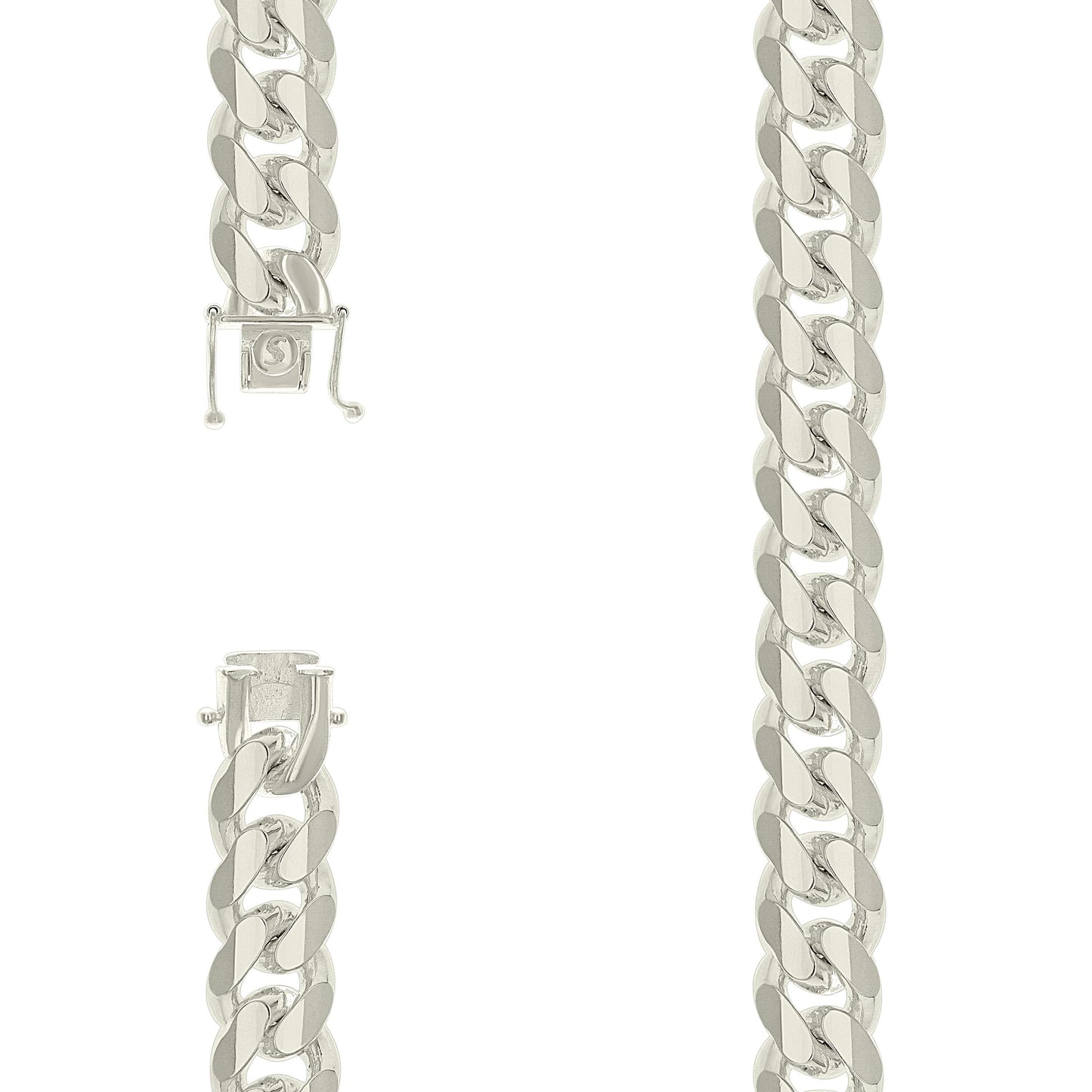 Sterling Silver Solid Miami Cuban Chain