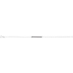 Sterling Silver 25 X 3.5 Mm 7 Mm Polished Engravable Bar Bracelet