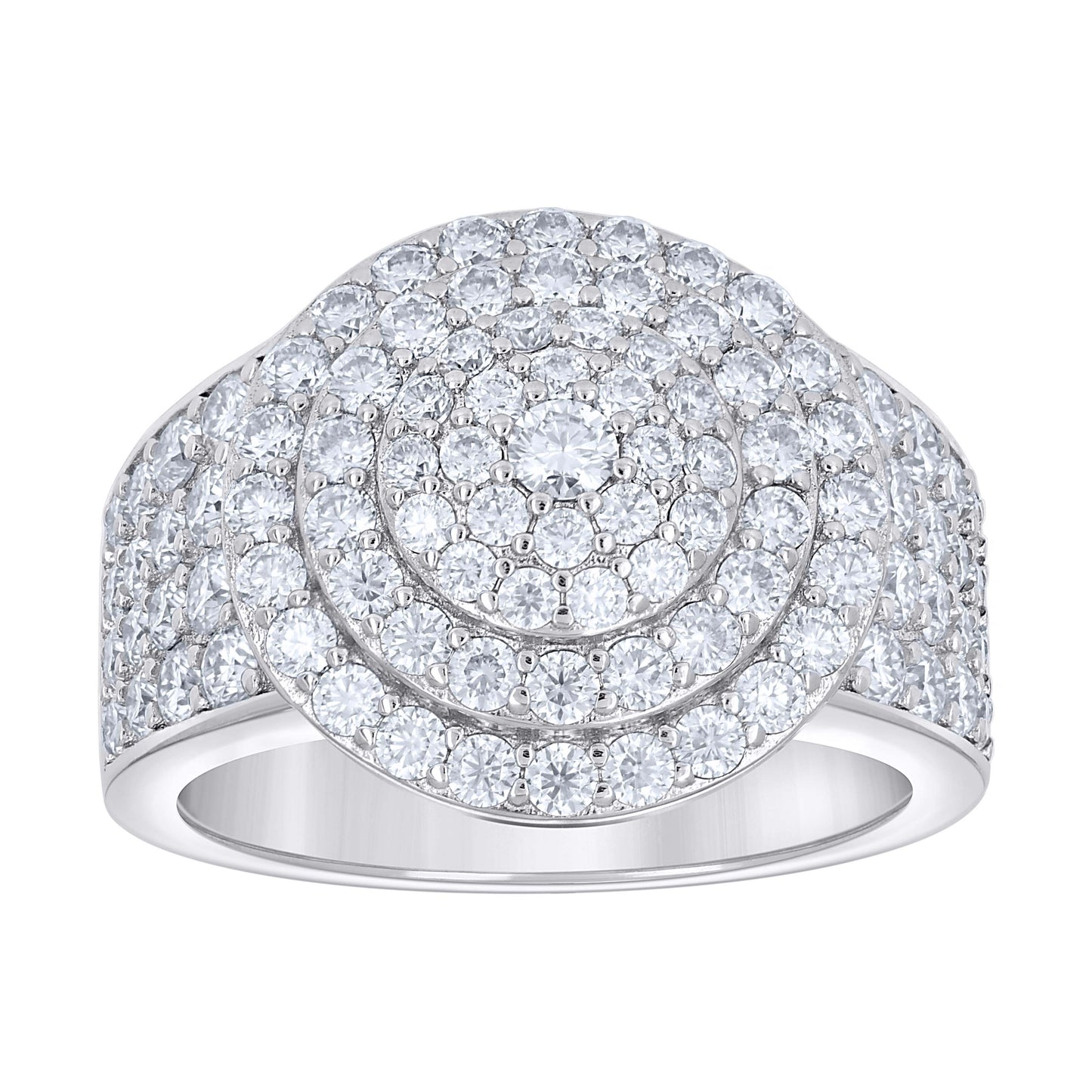 Sterling Silver Mens Moissanite Round Head Cluster Fashion Bridal Anniversary Wedding Engagement Band Ring