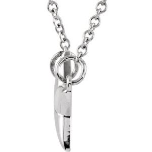 14K White Gold 10.7 X 9.8 Mm 18 In Polished Star 18 Inch Necklace