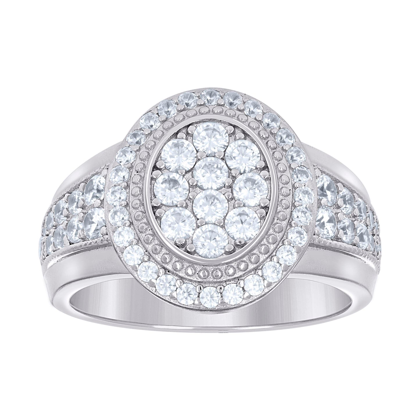 Sterling Silver Men's Cubic-Zirconia Fashion Bridal Anniversary Wedding Engagement Band Ring